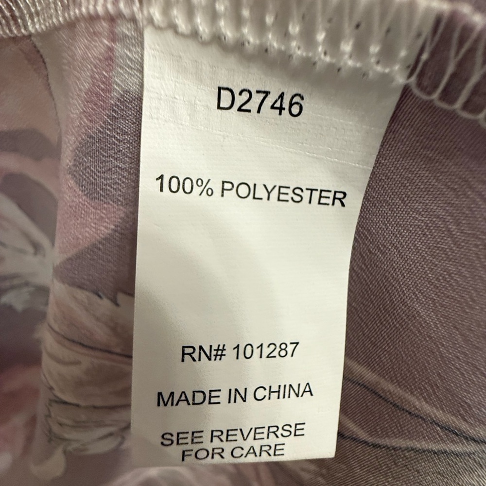 Alexia Admor Mauve Draped Front Floral Dress – No Size Tag (See Measurements) - Picture 6 of 11